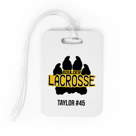 Custom Info on Back CAROLINA Guys Lacrosse Luggage & Bag Tag MEDIUM Eat Sleep Lacrosse 